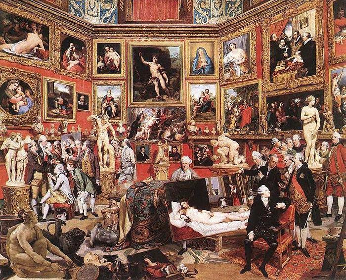 Johann Zoffany The Tribuna of the Uffizi, oil painting image